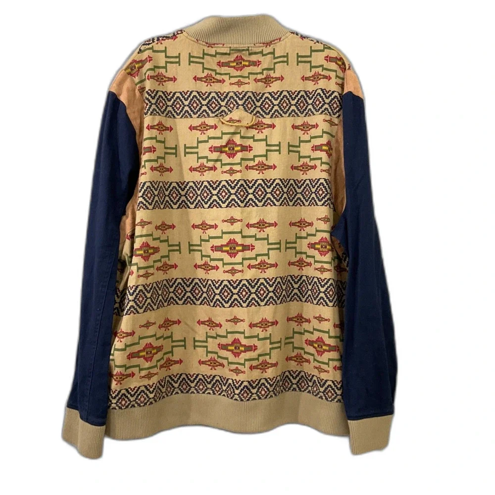 Southwestern Aztec Navajo All Over Print Jacket 3XL snap buttons Parish Nation